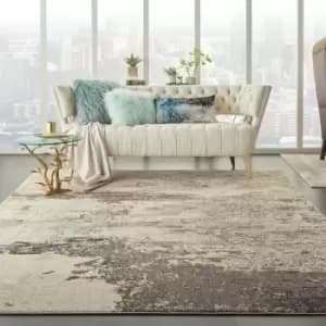 Image of Celestial CES02 Ivory Grey 66cm x 305cm Runner - Grey and Ivory