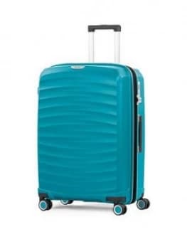 Image of Rock Luggage Sunwave NT56601 8 Wheel Medium Blue Suitcase