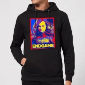 Image of Avengers Endgame Captain Marvel Poster Hoodie - Black