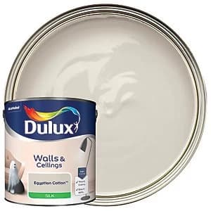 Image of Dulux Walls & Ceilings Egyptian Cotton Silk Emulsion Paint 2.5L