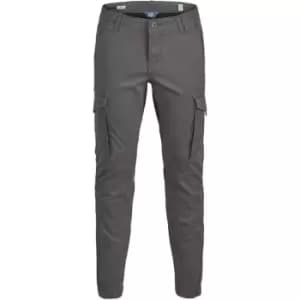 Image of Jack and Jones Paul Flake Slim Stretch Cuffed Cargo Pants Junior - Grey