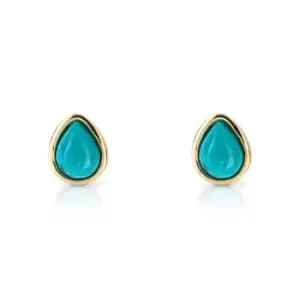Image of JG Signature Gold Plated December Birthstone Teardrop Stud Earrings