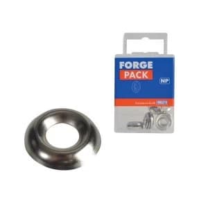 Image of ForgeFix Screw Cup Washers Nickle Plated No. 8 Forge Pack 20