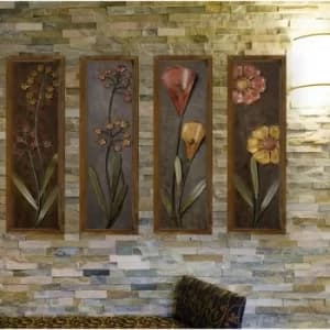 Image of KZM384 Multicolor Decorative Framed MDF Painting (4 Pieces)