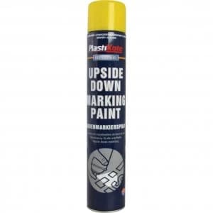 Image of Plastikote Marking Aerosol Spray Paint Yellow 750ml