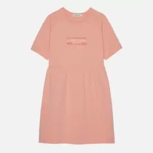 Image of Calvin Klein Girls Hero Logo Shirt Dress - Fresh Cantaloupe - 10 Years