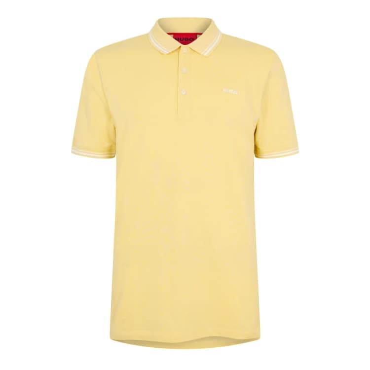 Image of Hugo Mens Short Sleeve Polo Shirt - Yellow Male S