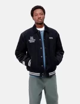 Image of Carhartt-WIP Letterman Jacket - Dark Navy Blue/Wax