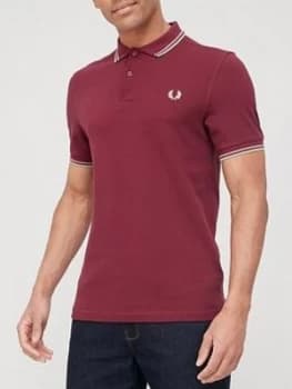 Image of Fred Perry Twin Tipped The Fred Perry Polo Shirt - Burgundy, Size XL, Men