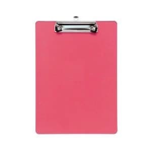 Image of 5 Star Office Clipboard Solid Plastic Durable with Rounded Corners A4 Pink