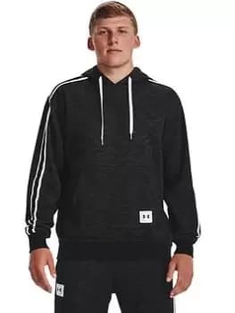 Image of Under Armour Training Essential Heritage Fleece Hoodie - Black, Size S, Men