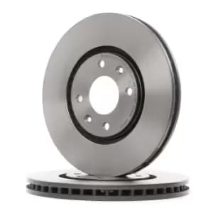 Image of PAIR PAINTED BREMBO BRAKE DISCS 09.9616.11