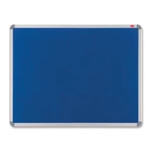 Image of Nobo Professional 1500 x 1000mm Noticeboard with Blue Felt Surface Aluminium Frame and Wall Fixing Kit