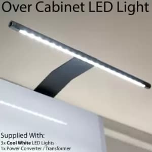 Image of 3x Over Cabinet LED Light & Driver Kit COOL White Kitchen Cupboard Reading Lamp