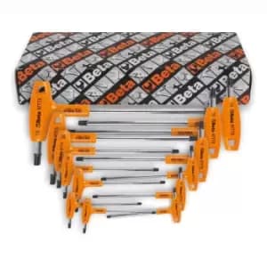 Image of Beta Tools 97 TTX/S13 13pc Offset Torx Key Wrench with Handle Set Box 000970813