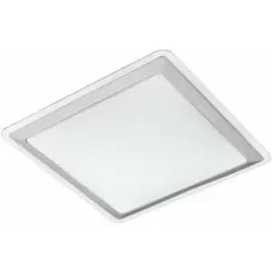 Image of Wall Flush Ceiling Light Colour White Shade White Silver Plastic Bulb LED 24W