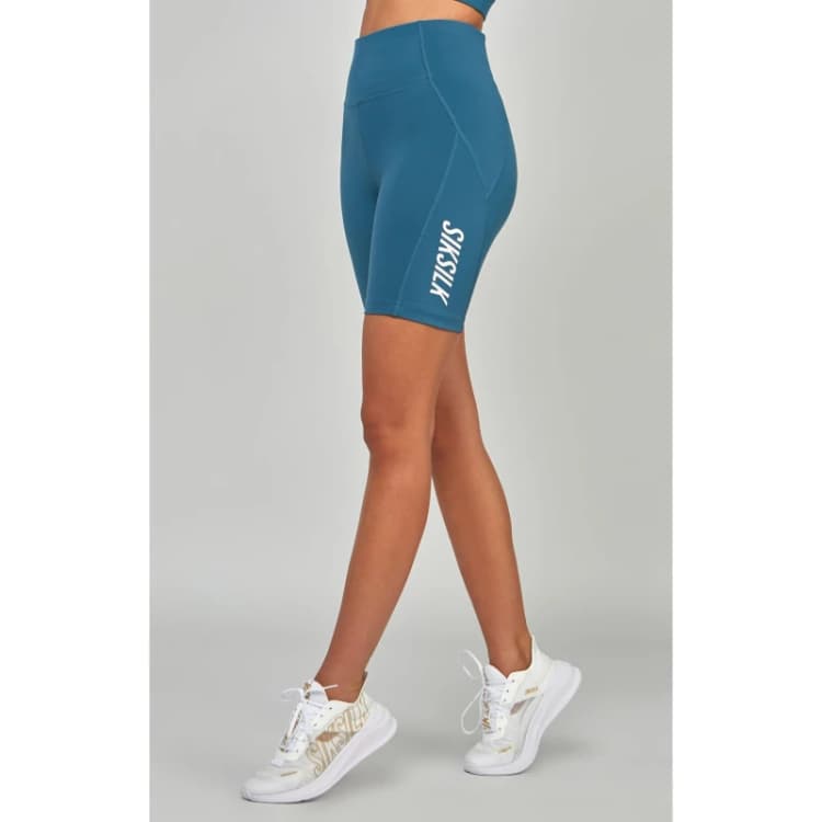 Image of SikSilk Sports Essentials Cycling Shorts - Green Green 8