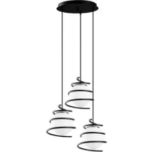 Image of Cristal Model 6 Deco 3-light Cluster Ceiling Lamp Adjustable Height