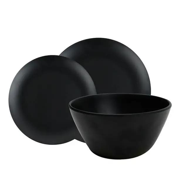 Image of Streetwize 12Pc Melamine Set De Shale Dining Sets 12pcs Black 84928003000