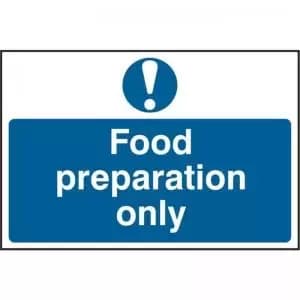 Image of ‘Food Preparation Only’ Sign; Self-Adhesive
