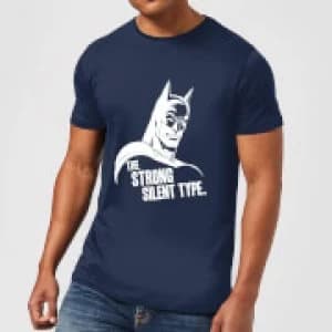 Image of DC Comics Batman The Strong Silent Type T-Shirt - Navy - L