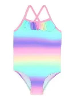 Image of Accessorize Girls Pastel Ombre Swimsuit - Multi, Size Age: 11-12 Years, Women