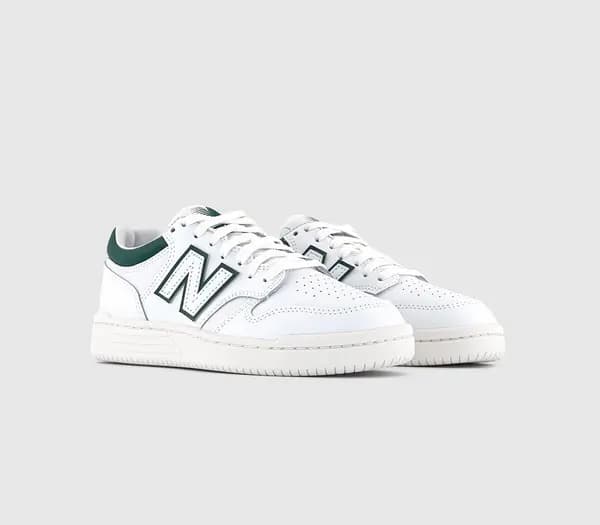 Image of New Balance Bb480 Trainers White Green, 4