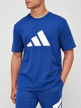 Image of adidas Future Icon Logo T-Shirt - Blue Size L, Men