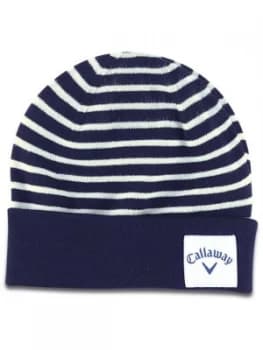 Image of Callaway Stripe Knit Beanie Blue