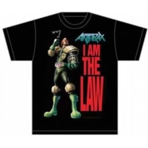 Image of Anthrax I Am The Law Mens Black T-Shirt: Large