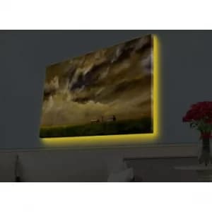 Image of 4570HDACT-049 Multicolor Decorative LED Lighted Canvas Painting
