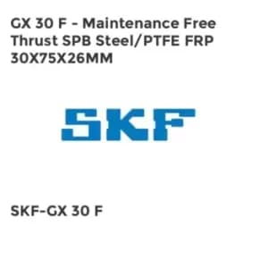Image of GX 30 F - Maintenance Free Thrust SPB Steel/PTFE FRP 30X75X26MM