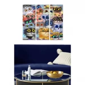 Image of MDF1019005447 Multicolor Decorative MDF Painting (3 Pieces)