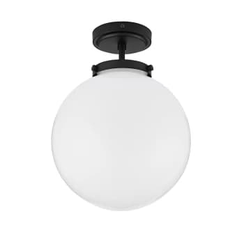 Image of Black Bathroom Globe Ceiling Light - Porto