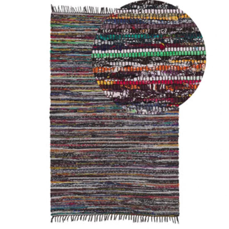 Image of Beliani Rug Danca Black 140 X 200 Cm