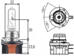 Image of Bulb 12V 55/15W Pgj23-T1 8GJ168119-001 by Hella H15