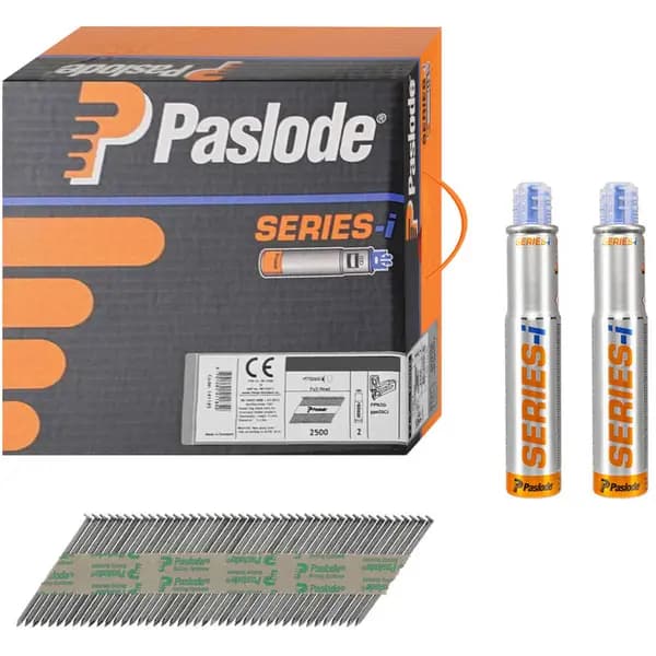 Image of Paslode IM360CI Bright Ring Shank Collated Nails and Gas 141082 Length: 90mm