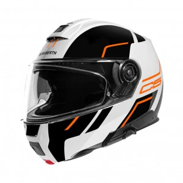Image of Schuberth C5 Master White Orange Modular Helmet M