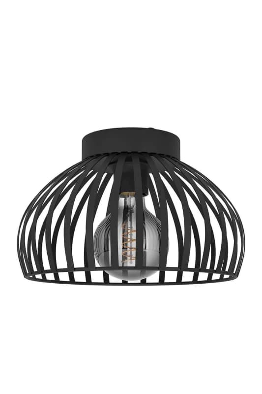 Image of EGLO Mogano 3 Wireframe Black Flush Ceiling Light ⌀: 28cm Black unisex