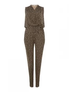 Image of Michael Kors Leopard jumpsuit Camel