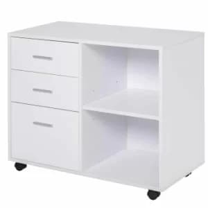 Image of Magnes Freestanding Mobile Cabinet, white