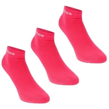 Image of adidas Essentials Ankle 3 Pack Socks - Pink
