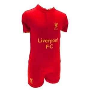 Image of Liverpool FC Childrens/Kids 2012/13 T Shirt And Short Set (9-12 Months) (Red)