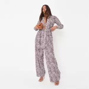 Image of Missguided Plisse Wrap Cardigan - Multi