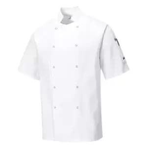 Image of Portwest Cumbria Short Sleeve Chefs Jacket White 3XL