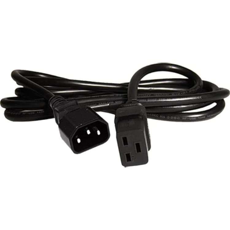Image of Cablenet 1m IEC C14 - IEC C19 Black PVC 1.5mm Power Leads