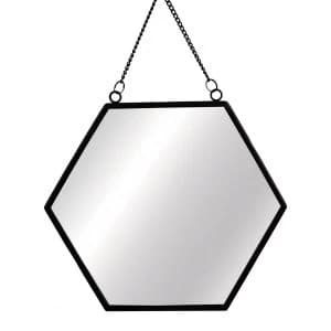 Image of Sass & Belle Monochrome Black Hexagon Mirror