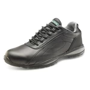 Image of Click Footwear Trainers Leather Steel Toecap Size 9 Black Ref CF7BL09