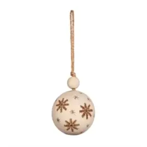 Image of Snowflakes Wooden Bauble