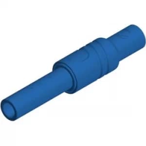 Image of SKS Hirschmann KUN S Straight blade safety socket Socket, straight Pin diameter: 4mm Blue